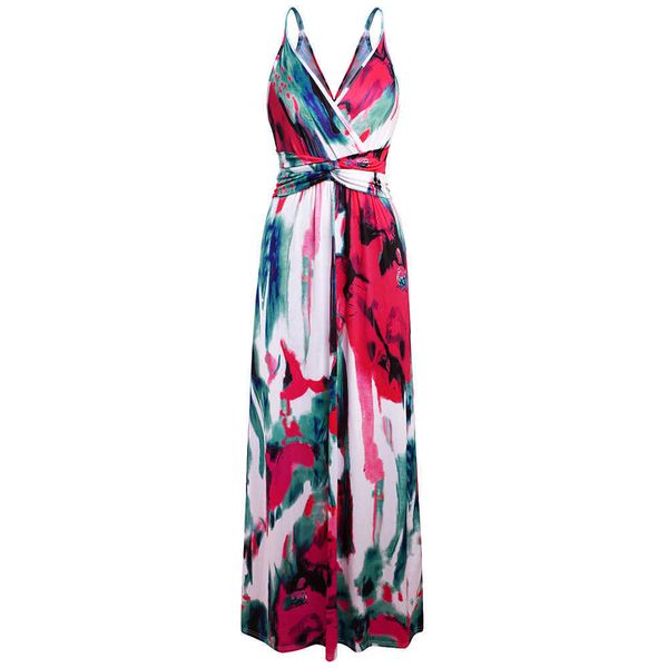 

new summer wholesale women's dresses print sling sleeveless backless casual long dresswrhe, Black;gray