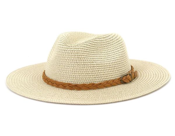

wide brim straw hat jazz panama hat women men fashion beach hats man sun protection cap ladies mens spring summer outdoor travel c4271189, Blue;gray
