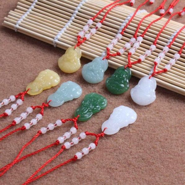 

good a pendant jade buddha necklace glass ornament red rope ornament wfn587 with chain mix order 20 pieces a lot1130653, Silver