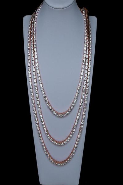 

2020 hip hop tennis chain necklace with cz paved for men jewelry with white gold plated long chain tennis necklace mens jewelry3094175384, Silver