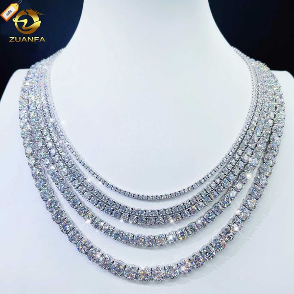 

factory price full size moissanite tennis bracelet necklace pass diamond tester tennis chain sterling sier, Silver