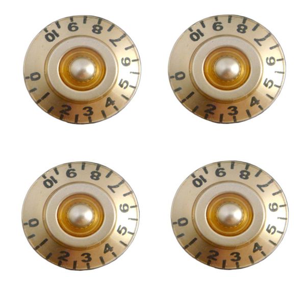 

4 pieces speed volume tone control knobs for les paul lp electric guitar golden2401076
