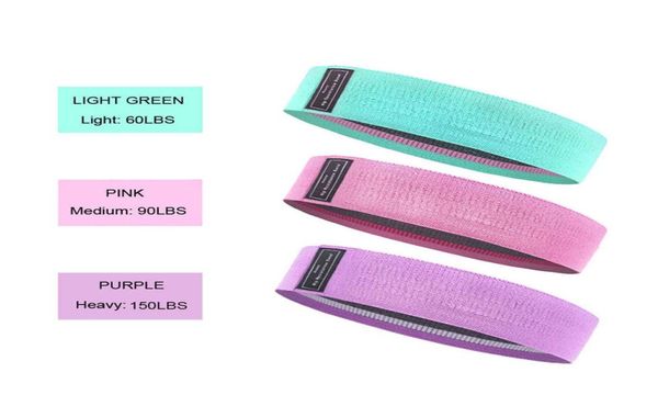 

3piece fabric resistance band fitness exercise tension band yoga exercise fitness hip elastic elastic rubber band5089723