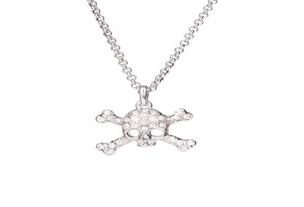 

little skull necklace queen mother of the west full diamond skull necklace necklace new4541874, Silver