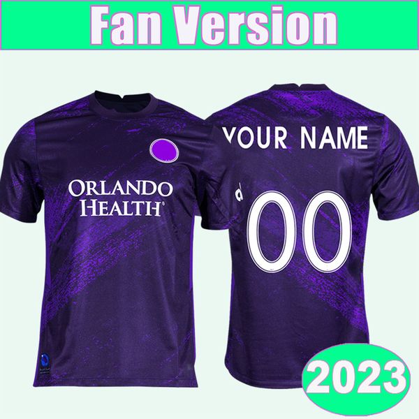 

2023 orlando pride mens national women's soccer league mccutcheon strom marta madril bugeja home purple football shirts short sleeve un, Black;yellow