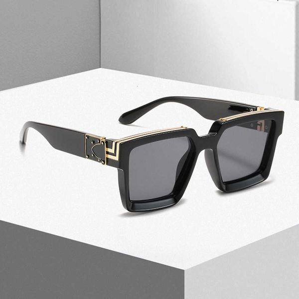 

luxury sunglasses brand fashion designer outdoor summer retro black uv400 oversized frame vintage shades sun glasses women men square, White;black