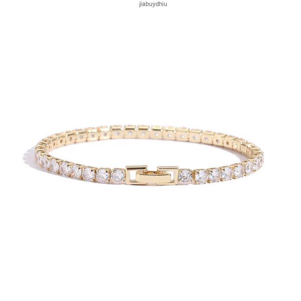 

hip hop copper easy clasp claw chain tennis bracelet 3mm 4mm 5mm full iced out zircon, Silver