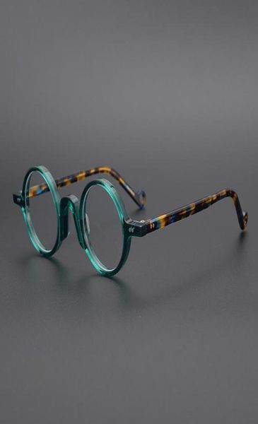

fashion sunglasses frames acetate transparent round glasses men vintage small eyeglasses frame women optical prescription spectacl8040296, Black