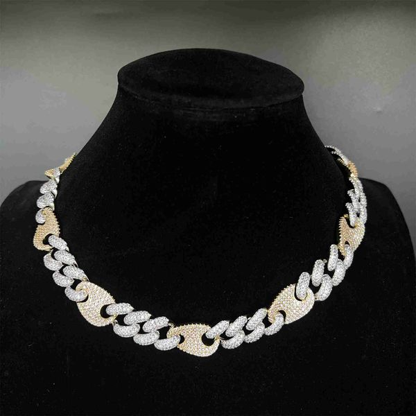 

new design 925 sterling silver necklace vvs moissanite cuban link chain necklace