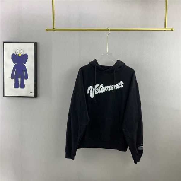 

vetements hoodie men women 1 1 oversized vetements entertainment hooded vet pullover 3wg4e, Black