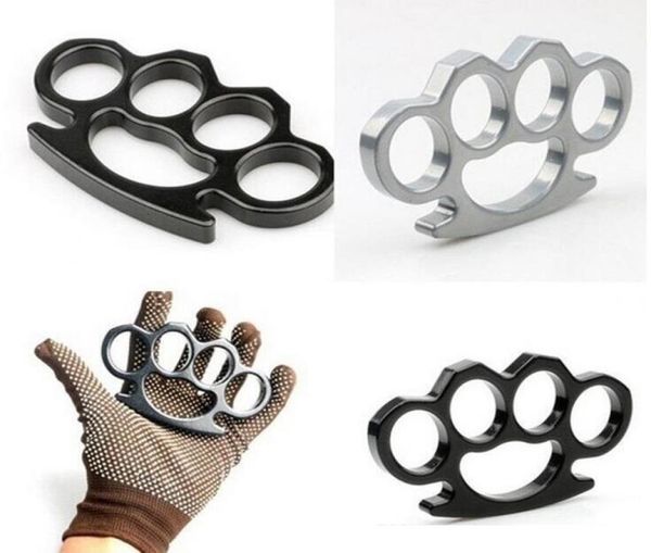 

2 pcs new gilded thick 12 mm steel brass knuckle duster color black plating silver hand tool cundefinedtch 802693