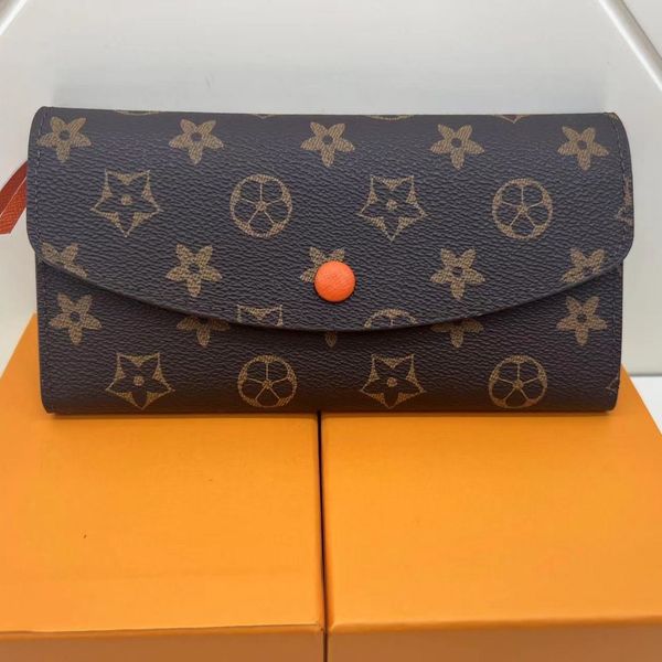 

brown flower wallets wholesale red lady long wallet multicolor designer coin purse card holder original box purses women classic zipper pock, Red;black