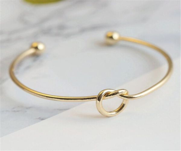 

knot heart bracelet open adjustable bracelets bangle cuff women fashion jewelry gold will and sandy gift1085127, Black