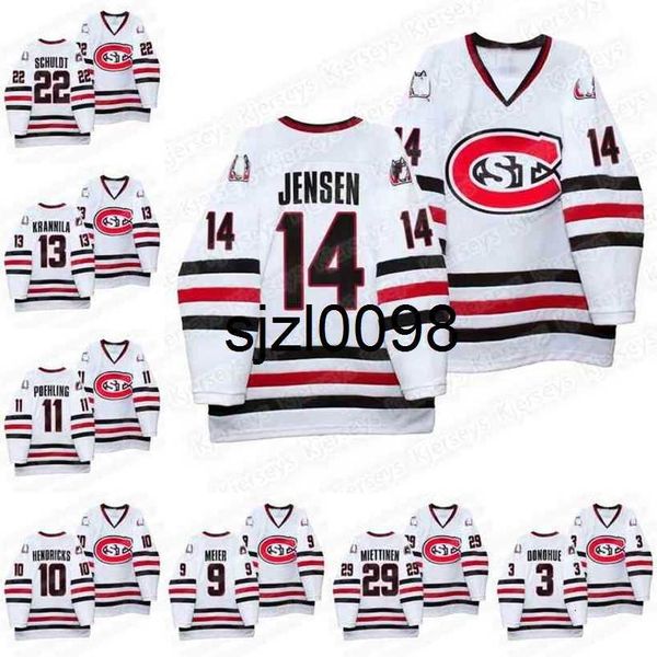 

sj98 ceoryan poehling 2021-22 college hockey jersey seamus donohue spencer meier nick perbix blake lizotte jami krannila patrick russell mic, Black