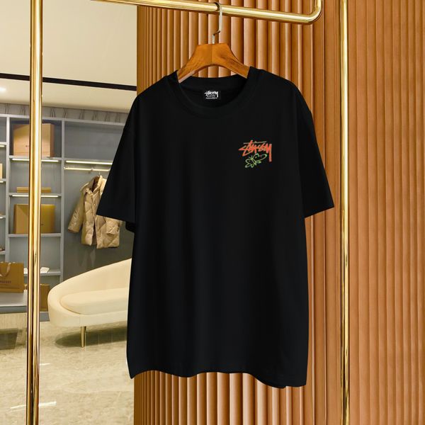 

men's plus tees & polos round neck embroidered and printed polar style summer wear with street pure cotton 1ede, Black;brown