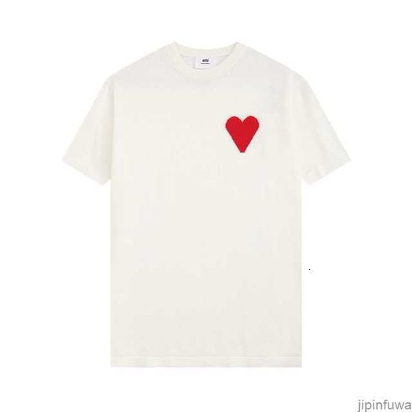 

2023 mens designers amis t shirt love embroidery paris fashion street casual tees round neck cotton short sleeves t-shirts 09dz, White;black