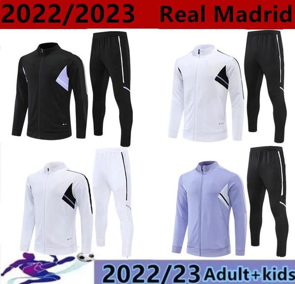 

kids soccer kits tracksuits sets real madrids tracksuit set 22 23 men and kids football kit chandal futbol survetement madrides training sui, Black;yellow