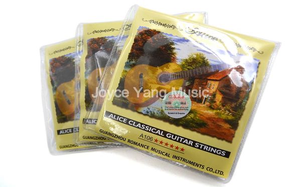 

3 sets of alice a106h clear nylon classical guitar strings silverplated copper alloy wound strings 1st6th strings3329885