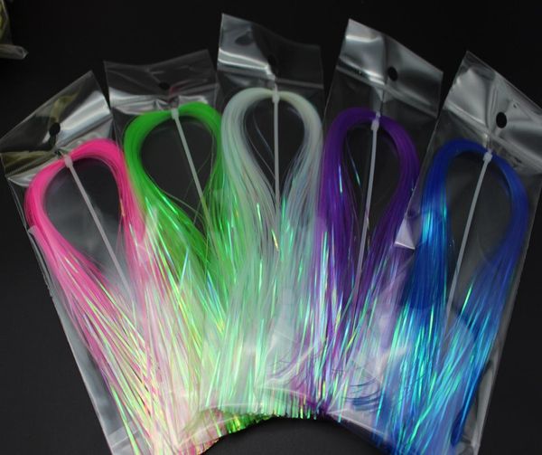 

tigofly 5 colors 1mm flashabou flat holographic tinsel flash stonefly nymph back jig body wrap lure fishing fly tying materials4250933