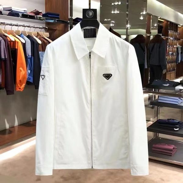 

2023 designers mens jacket autumn long sleeve with lapel business coat outdoor wind and water resistance fashion parkas jacket men, Black;brown
