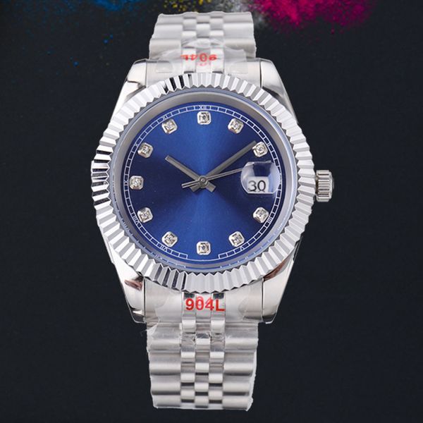 

36mm 41mm mens sport watch 8215 movement automatic lovers watch 28mm31mm stainless steel waterproof womens wristwatch sapphire box waterproo, Slivery;brown