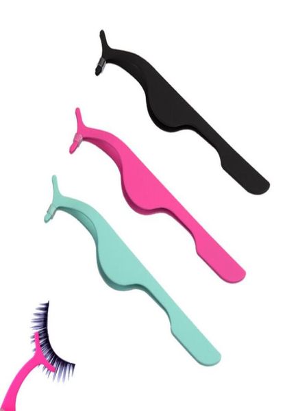 

stainless steel eyelash tweezers applicator clip false eye lash curler makeup tool beauty multicolors6838327