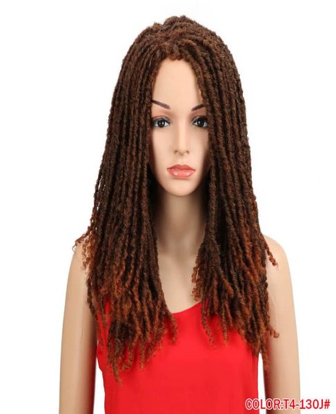 

22 inch synthetic wigs for black women crochet braids jumbo dread faux locs hairstyle long afro brown hair3737342