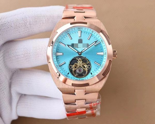 

mens leather strap watch tourbillon watches 6000v overseas wristwatch for man deployant buckle multi-functional automatic