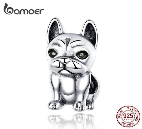 

french bulldog metal beads for women original silver charm bracelet 925 sterling silver european fashion jewelry4728455, Black