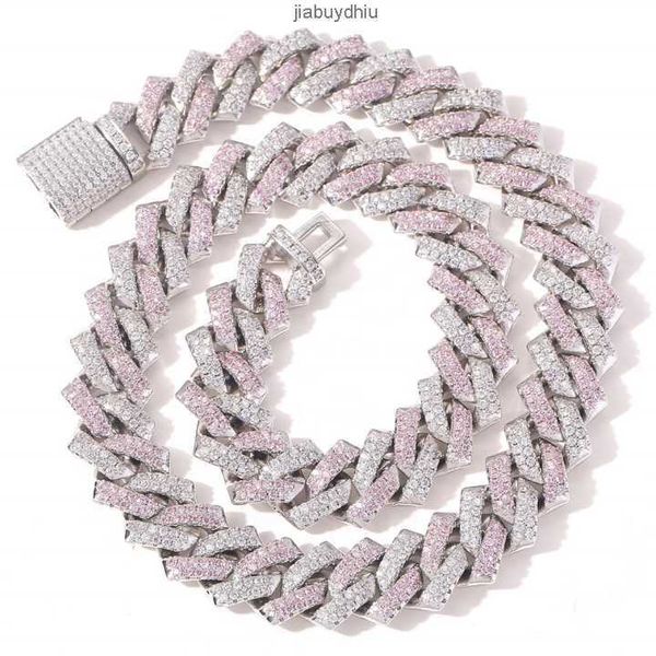 

hip hop chain with brass and full zircon multicolor 14mm cuban choker necklace, Silver