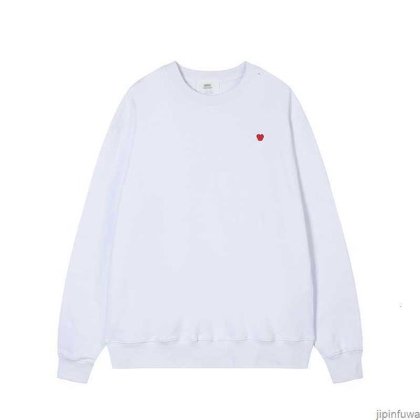 

amis paris hoodie amies de coeur fashion hooded quality sweater embroidered red love winter neck jumper couple sweatshirts ak5o, Black