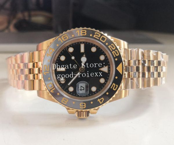 

watches men yellow gold watch men's automatic cal.3285 gray black cerachrom ceramic bezel 904l steel jubilee bracelet ow maker 126718 o