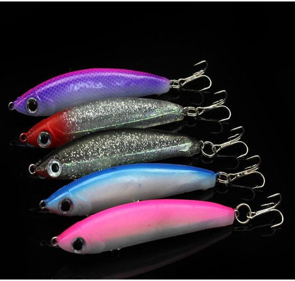 

10pcslot sinking fishing pencil lures 85cm 14g swimbait silicone lures soft baits long casting 5 colors9698561