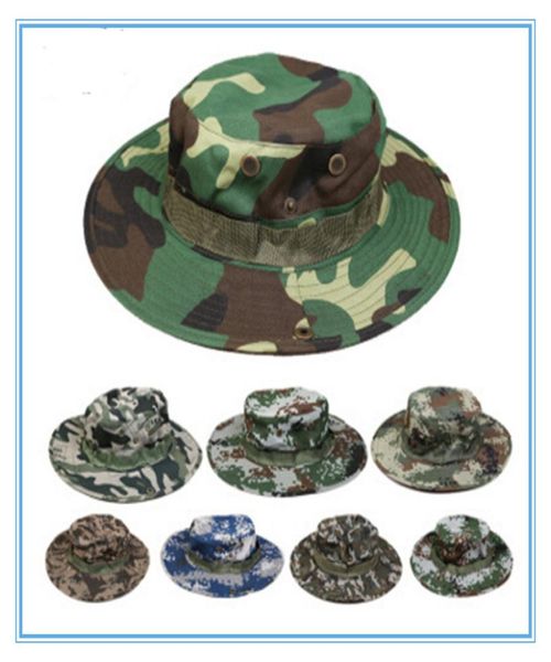 

cotton bucket hat for men fashion military camouflage camo fisherman hats with wide brim sun fishing bucket hat camping hunting ha7542763, Blue;gray