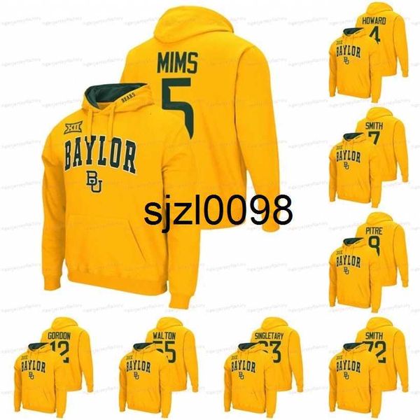 

sj98 baylor bears college football hoodie 5 denzel mims 8 jalen pitre 9 tyquan thornton 11gerry bohanon 12 josh gordon 55 j.d. walton 0 r.j., Black