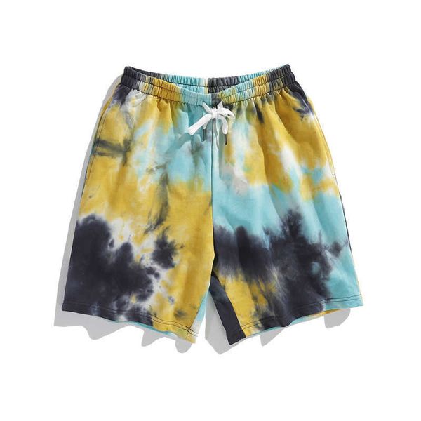 

sizes large cotton swim trunks mens boardshorts yellow tie dye men shorts pz, White;black