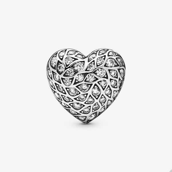 

sparkling pattern heart single stud earring for pandora 925 sterling silver party jewelry designer earrings for women crystal diamond earrin, Golden;silver