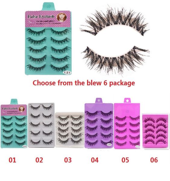 

5 pairs crisscross eye lash extension tools false eyelashes set strip lashes beauty essentials2380020