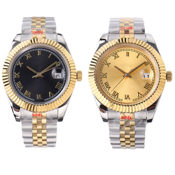 

luxury wrist watch for women automatic mechanical 28 36 31 41mm 904l full stainless steel waterproof diving folding buckle watches couples s, Slivery;brown