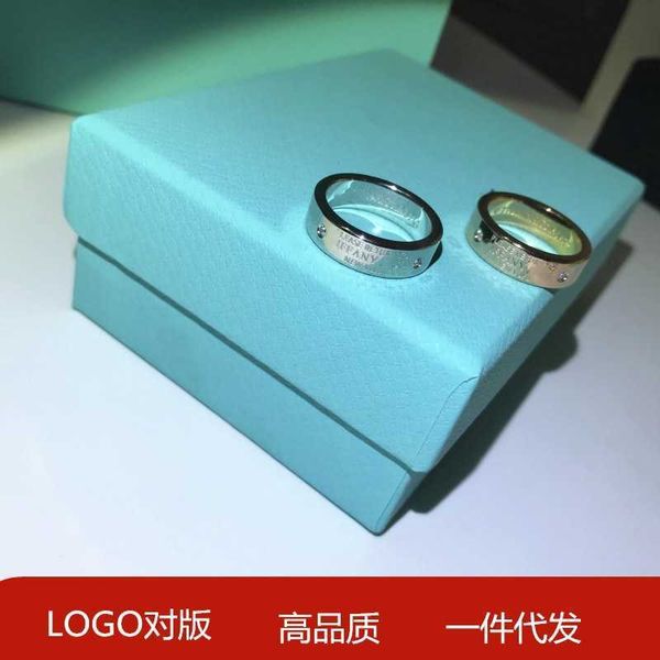 

original new s925 silver letter ring 18k rose gold diamond narrow qixi valentine's day gift