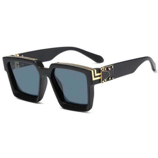 

new sunglasses female millionaire box sunglasses men's fashion street p punk colorful glasses, White;black