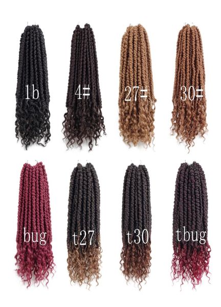 

bomb fluffy crochet hair spring braiding hair passion hair pre looped crochet synthetic extension7069325, Black