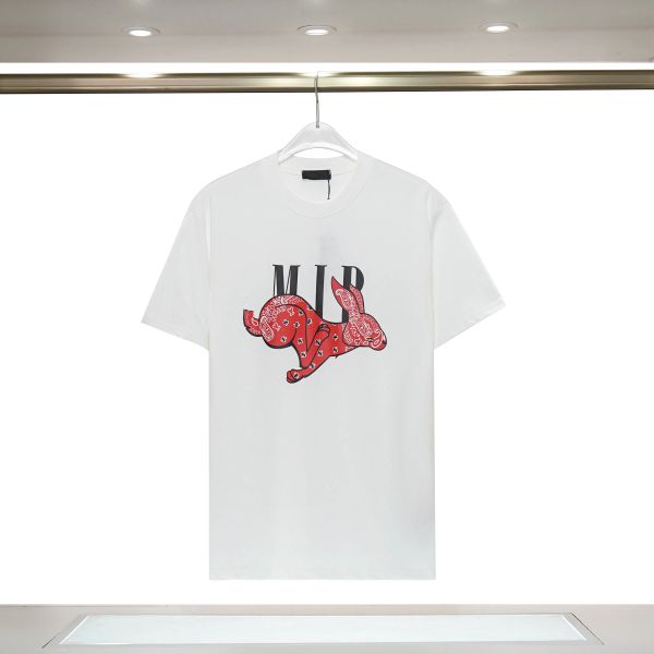 

mens womens designers streetwear tee shirts luxurys fashion rabbit pattern print tshirts summer short sleeved hip hop tshirt size s-xxxl, White;black