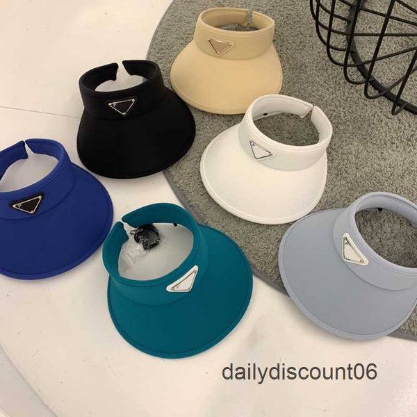 

designer ball caps couple's inverted triangle large brim open hat sun shield outdoor sports uv beach fisherman, Blue;gray