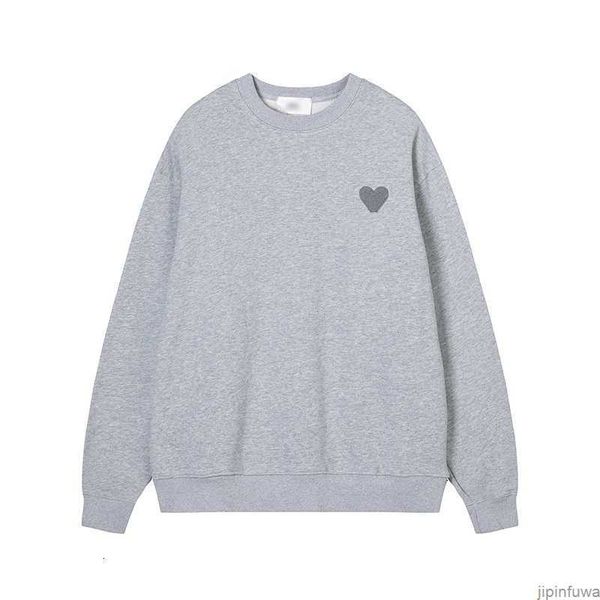 

fashion amis paris hoodie men's and women's same tested version amies de coeur hoodies big love letter embroidery loose lovers ew2, Black