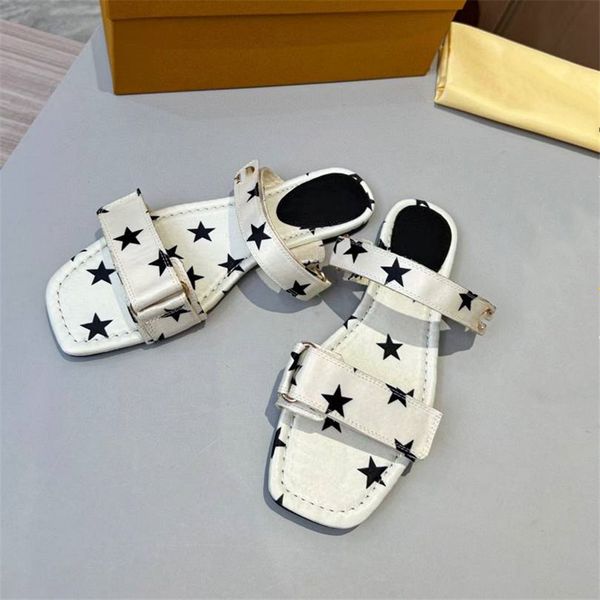 

fashion women's sandals 2023 lvsity luxury brand letter logo summer women's high heels men's casual student flats viutonity 0, Black