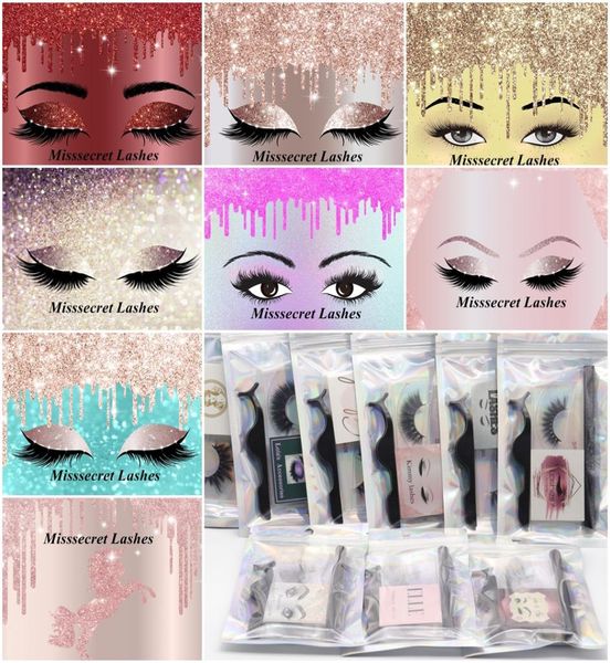 

12 style 3d mink eyelashes with glue eyeliner lash tweezer natural faux mink eye lashes customize logo handmade thick false e3086622