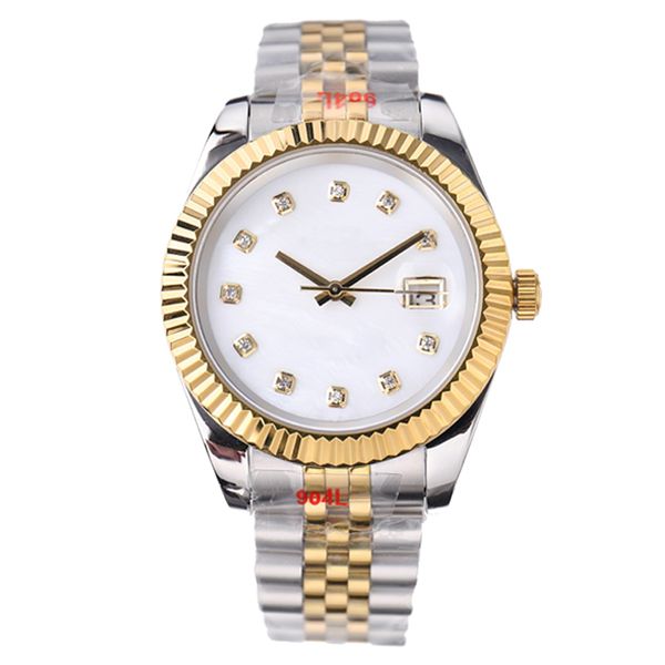 

date just diamond vogue female quartz watches 28mm 31/36mm stainless steel luminous waterproof trend style watch couples style classic wrist, Slivery;brown