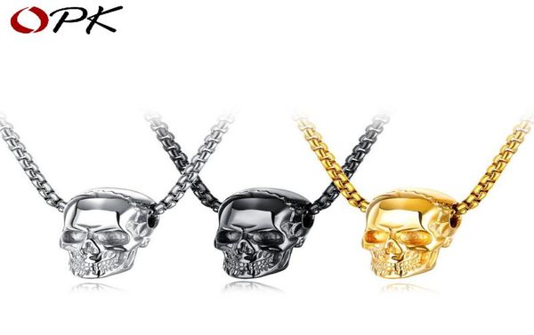 

bling gold black stone eyes ghost rhinestone pendants necklaces men women hip hop crystal skull head jewelry gifts chains9989202, Silver