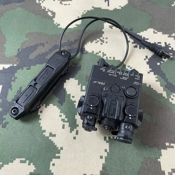 

sotac tactical airsoft nylon dbal a2 red / green laser white light dual control switch hunting -bk